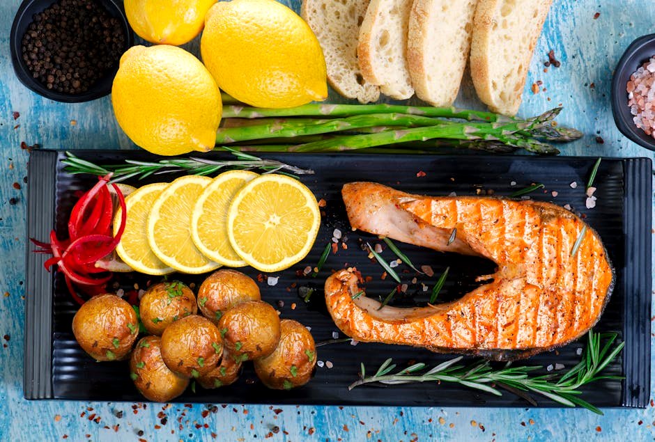 Baked Salmon with Asparagus & Parmesan — high-protein dinner recipe