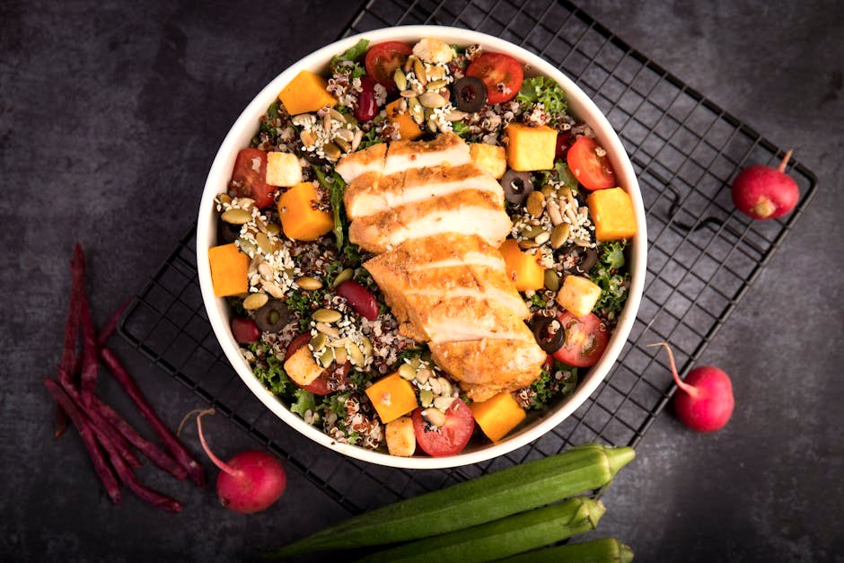 Grilled Chicken & Feta Power Bowl — high-protein lunch recipe
