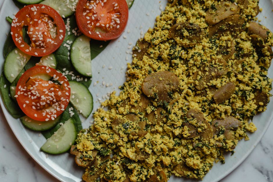 High-Protein Tofu Scramble with Edamame & Hemp — high-protein breakfast recipe