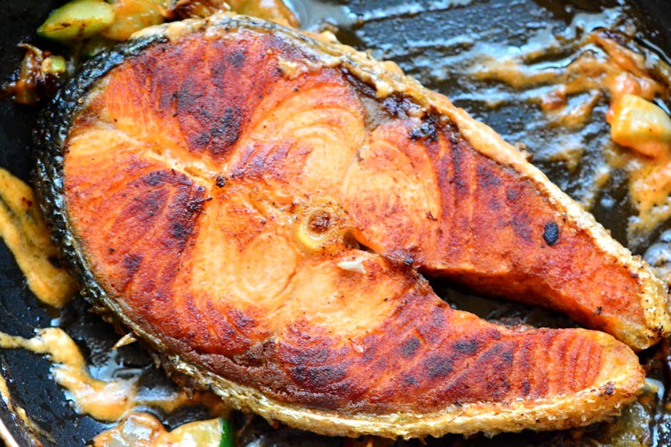 Pan-Seared Salmon with Creamed Spinach — high-protein dinner recipe