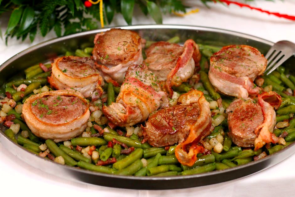 Mustard-Glazed Pork Tenderloin with Green Beans — high-protein dinner recipe