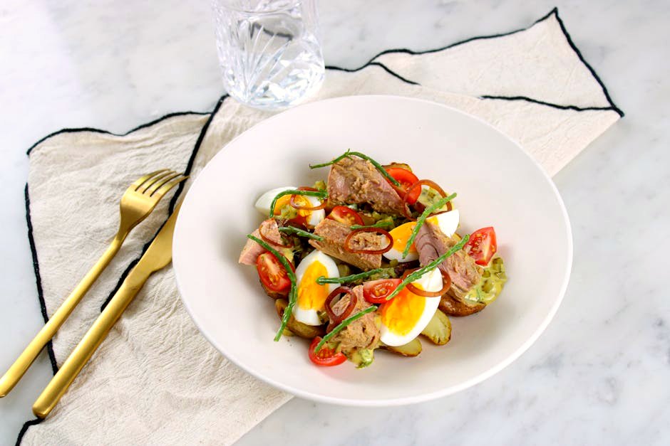 Smoked Mackerel & Egg Protein Plate — high-protein lunch recipe