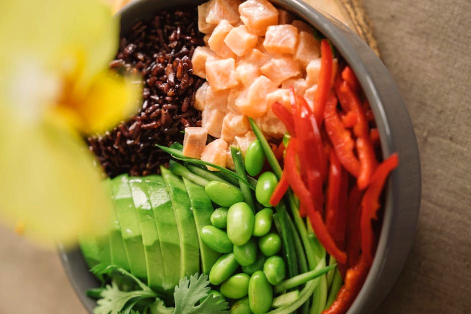 Teriyaki Salmon Poke Bowl — high-protein lunch recipe