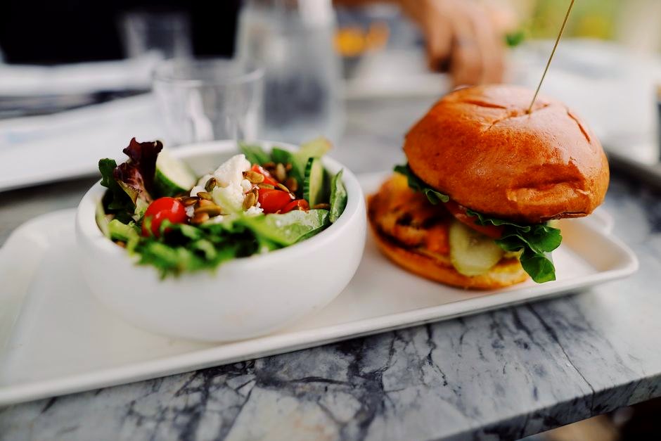 Cheesy Turkey Burgers with Slaw — high-protein dinner recipe